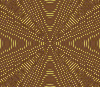 Concentric circles background with yellow lines on a brown surface concentric background geometric circular