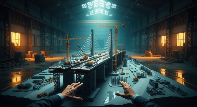 Innovative Construction Blueprint For Futuristic Cable-Stayed Bridge Project