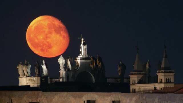 Moonrise over the Basilica of St. John Lateran
