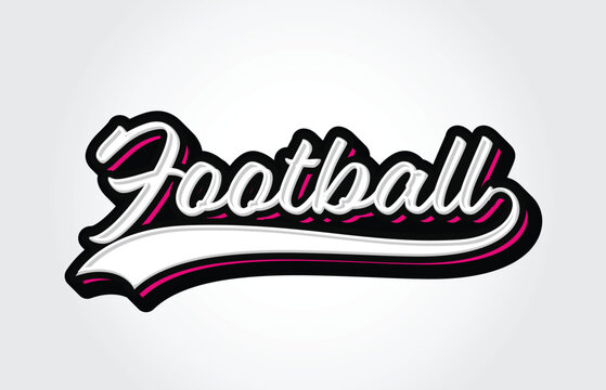 Football Hand Lettering Typography Vector Template