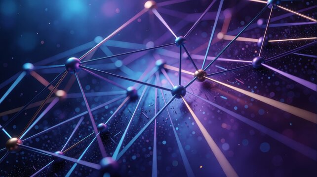 Abstract Digital Network Connectivity Nodes