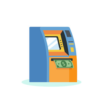 Automated Teller Machine Dispensing Cash
