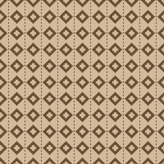 Fototapeta premium Diriyah Inspired Series - Simple Sadu Fine Lozenge Weave in Earth on Timber