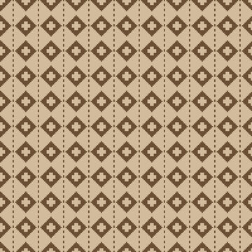 Diriyah Inspired Series - Simple Sadu Fine Lozenge Weave in Earth on Timber
