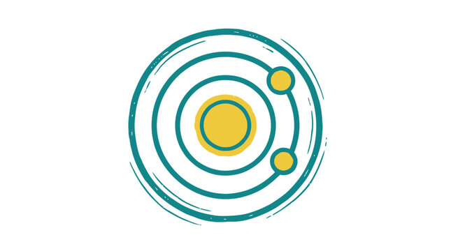 Abstract Solar System Model Icon