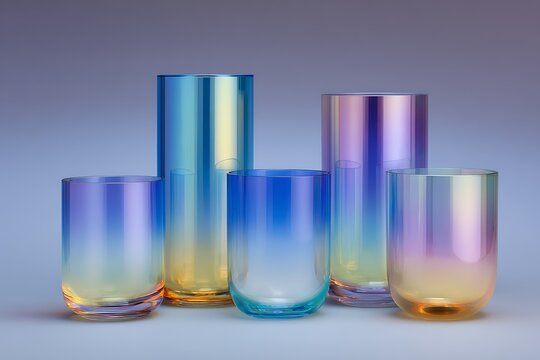 colorful glass vases