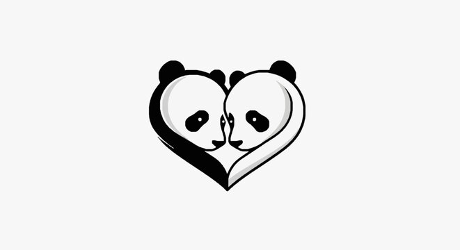 Gentle Panda Bonding Heart Emblem.