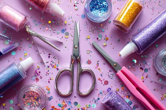 neatly placed craft tools