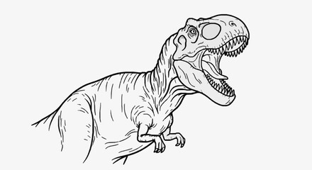 Giant Predatory Dinosaur Roaring. © Kang