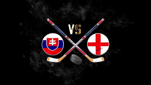 Slovakia vs England International Hockey Championship Illustration