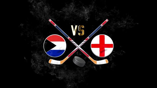 Czech Republic England Hockey Competition Graphic Design