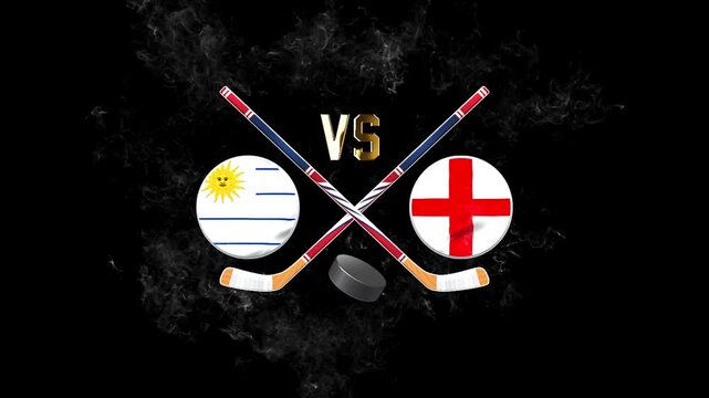 Uruguay vs England International Hockey Championship Illustration