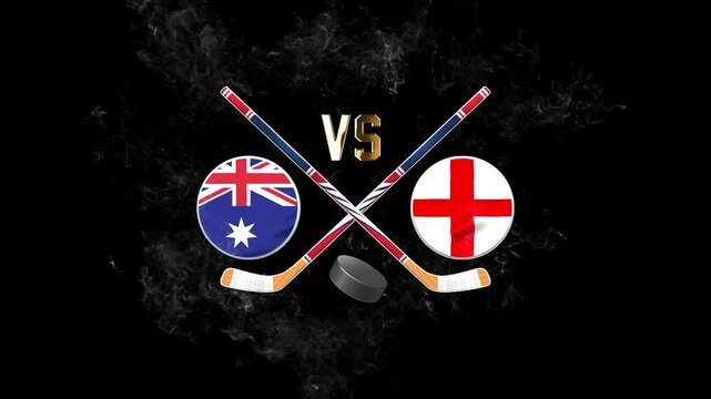 Australia England Hockey Competition Graphic Design