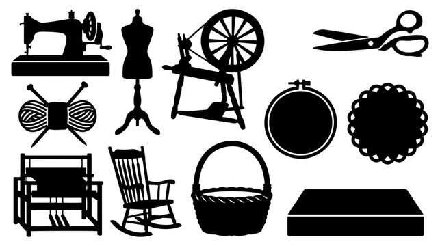 America State Fair Vector Silhouette Bundle - USA County Carnival Midway Icon Pack - American Agricultural Exhibition Rodeo Food Template Collection
