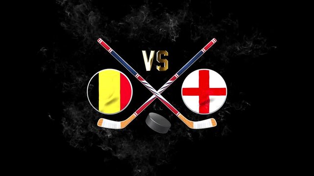 Belgium vs England Ice Hockey Match Sports Background