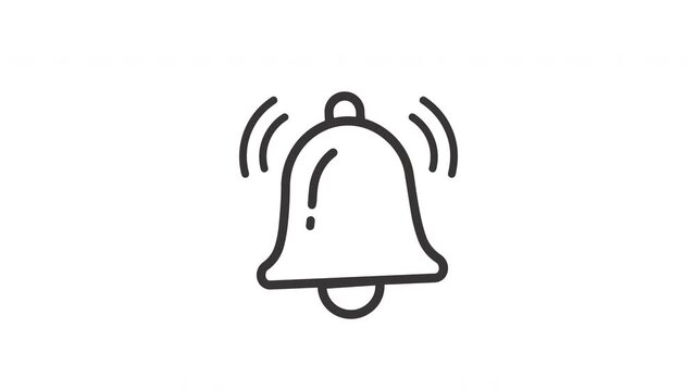 Ringing Bell Notification Line Animation Loop