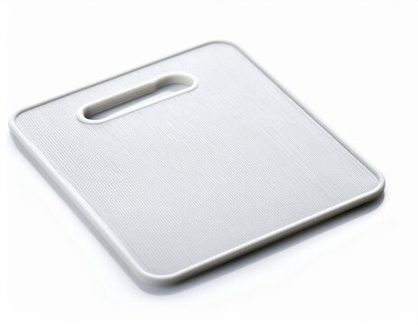 white plastic pos security tag isolated on white background