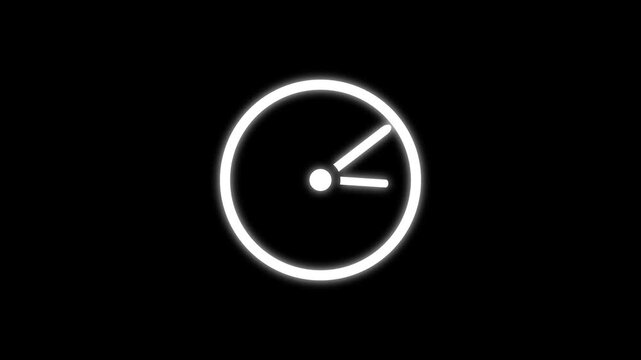 clean and modern clock icon animation representing time, countdown, deadline, schedule, and time management. Designed in a minimalist style with smooth motion, ideal for apps, websites. 4k video.