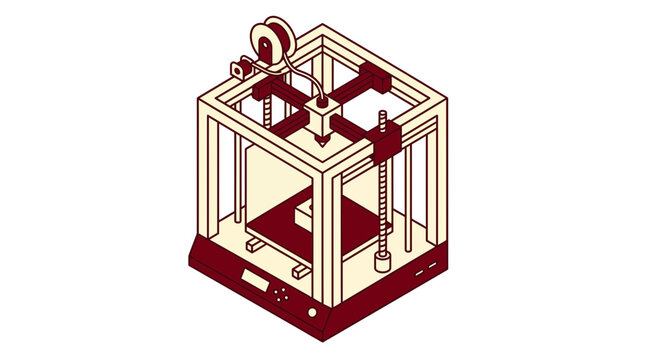 3D Printer Creating Object, Modern Technology, Innovation, Additive Manufacturing