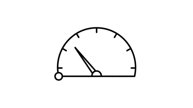 Speedometer Icon Vector Art - Performance Gauge Indicator