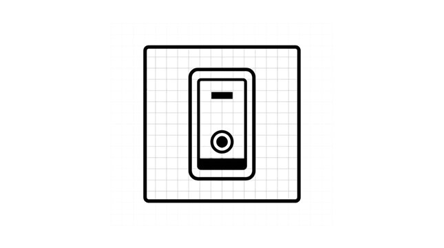 Light Switch Icon - Minimalist Design, Vector Graphic