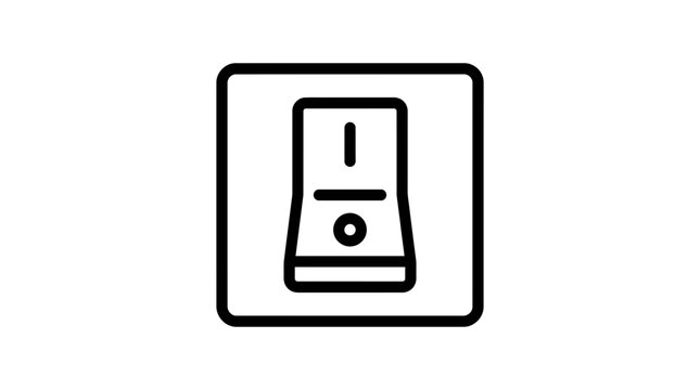 Simple Light Switch Icon, Power Button, Electrical Control, On Off Symbol