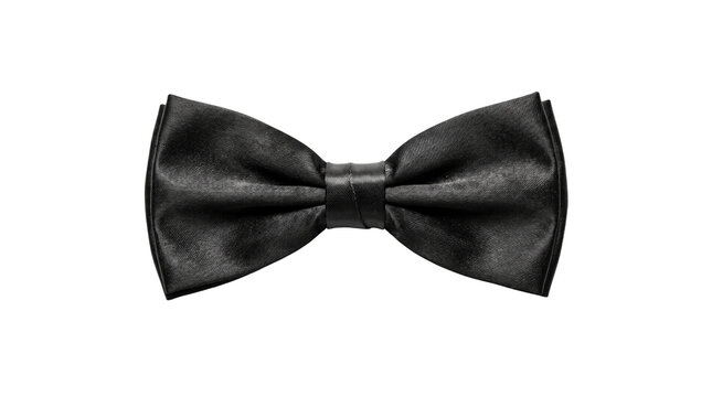 Black bow tie with accessory, menswear,, clothing as isolated object
