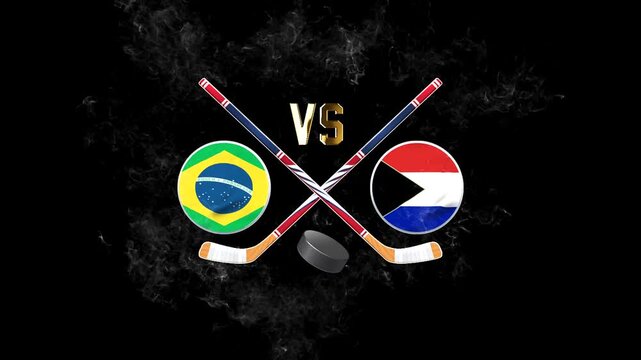 Brazil vs Czech Republic International Hockey Championship Illustration