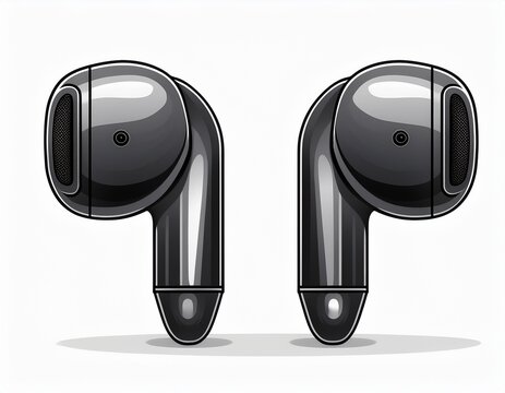 wireless earbuds on white isolated on a white background headphones technology electronics