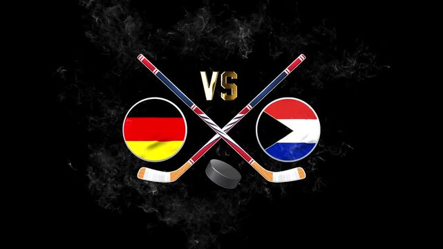Germany vs Czech Republic International Hockey Championship Illustration