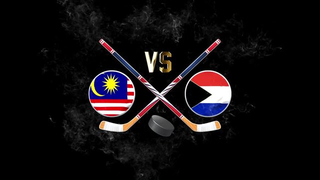 Malaysia vs Czech Republic Ice Hockey Match Sports Background