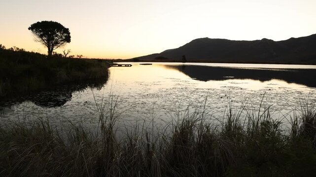 placid pond at dusk, Stanford, South Africa
