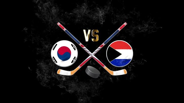 South Korea Czech Republic Hockey Competition Graphic Design