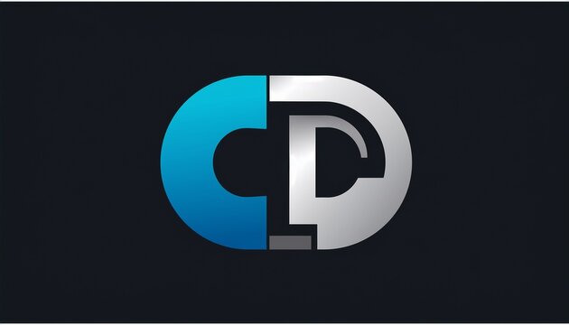 cd is creative logo with two color and classic design