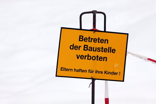 Betreten der Baustelle verboten