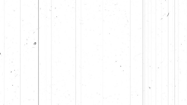 Retro cinematic film texture with authentic dirt, damaged celluloid scratches, analog grain noise, flicker animation, seamless vintage overlay video editing effect, white screen background. 4k