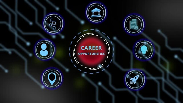 Career opportunities concept featuring digital infographic and corporate growth strategy for modern human resources recruitment and business development presentations and marketing