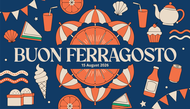 Buon ferragosto 15 august 2026 summer holiday greeting