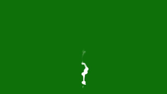 White Smoke Gradually Disappears. White vapor or smoke slowly rises upwards gradually dissolving. alpha channel for transparent background green,seamless loop allows you to make whatever duration you