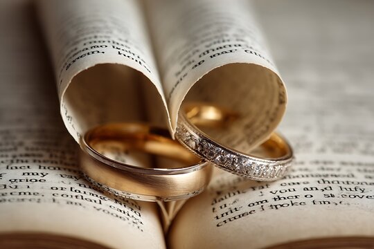 pair of rings in open book