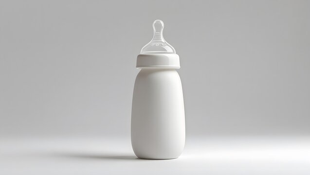 Realistic Infant Feeding Bottle with Clean Simple Design