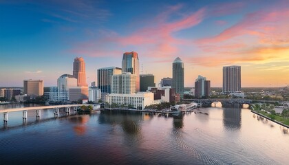 Obraz premium tampa florida usa downtown skyline