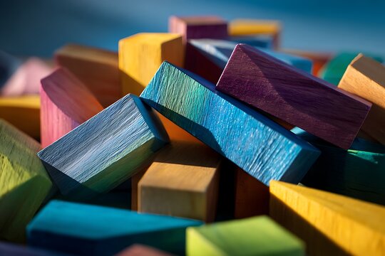 colorful wooden blocks