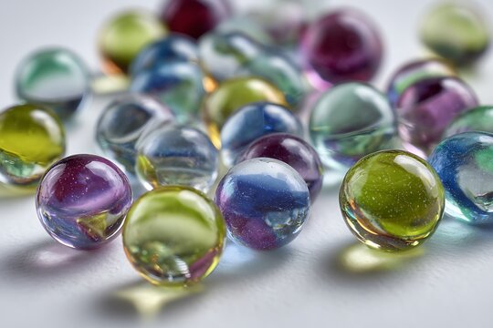 colorful glass marbles