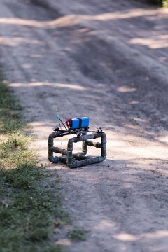 Ukrainian fpv drone training on dirt road