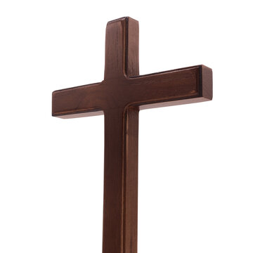 Wooden Christian Cross on Transparent Background png