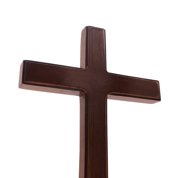 Wooden Christian Cross on Transparent Background png