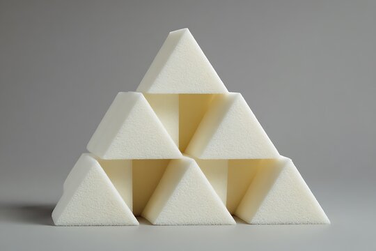pyramid of colorful cubes