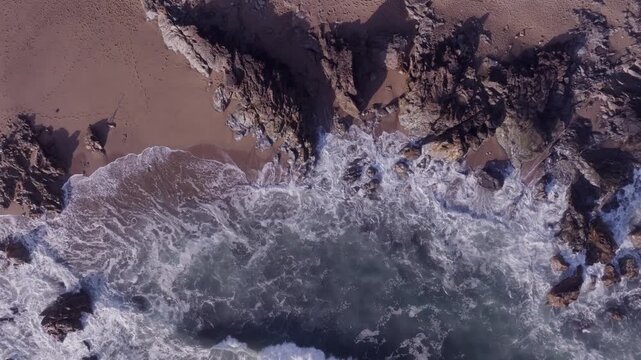 Aerial View of Porto&rsquo;s Atlantic Coastline, Portugal