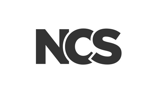 NCS logo design template with strong and modern bold text. Initial based vector logotype featuring simple and minimal typography. Trendy company identity.